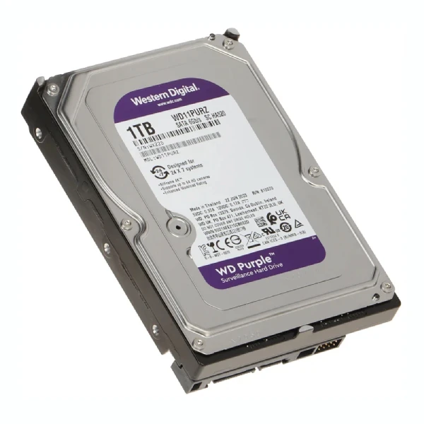هارددیسک اینترنال وسترن دیجیتال مدل Purple WD10PURZ ظرفیت 1 ترابایت
