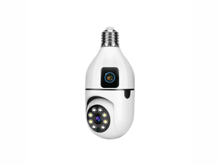 دوربین مداربسته وایفای بیسیم لامپی گردان دو لنز SQ 02 v380 4mp WiFi