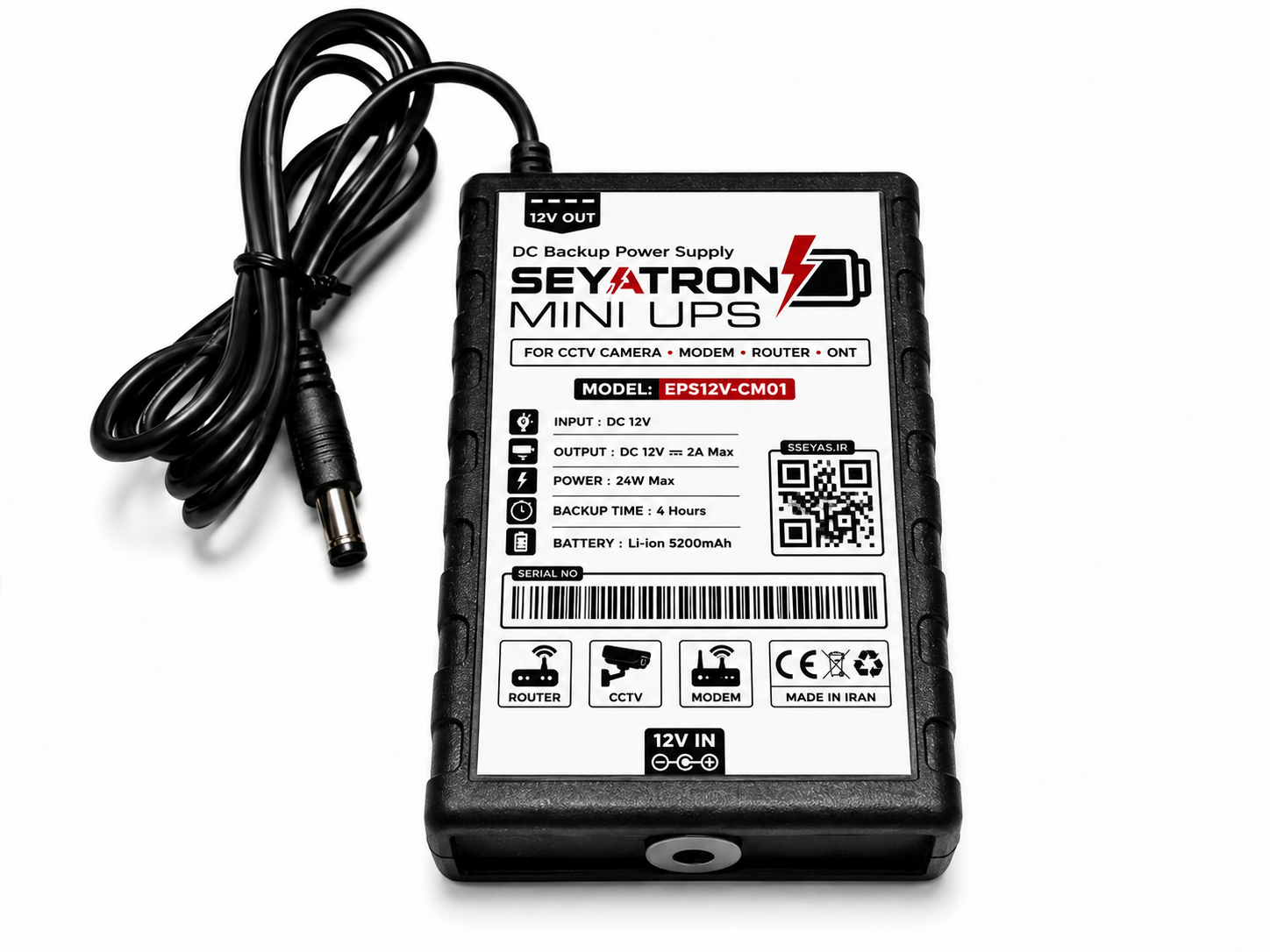 مینی UPS 12V سیاترون مدل SEYATRON EPS12V-CM01